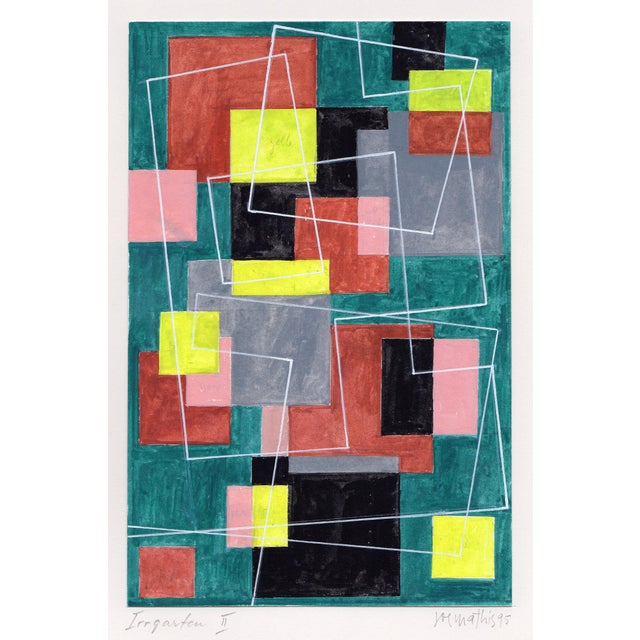 Artist: Josef Johann Mathis (Joe Mathis) (Swiss, 1913 - 2002) Title: Labyrinth II (Irrgarten II) Medium: Original mixed...