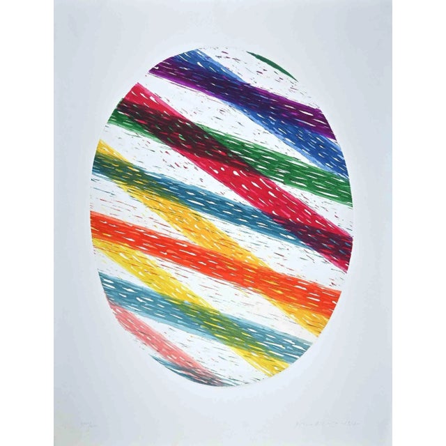 Piero Dorazio, Oval, Original Etching, 1987 For Sale - Image 4 of 4