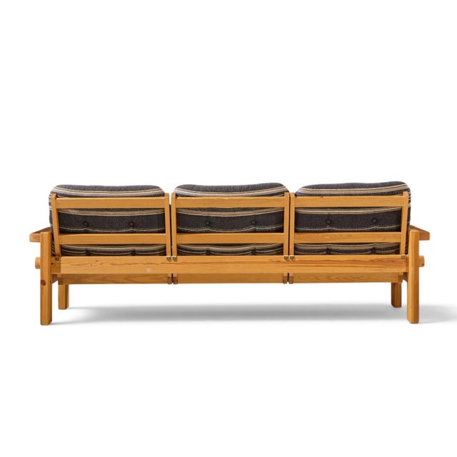Yngve Ekström for Swedese Dymling Mid Century Swedish Pine Sofa For Sale In Chicago - Image 6 of 9