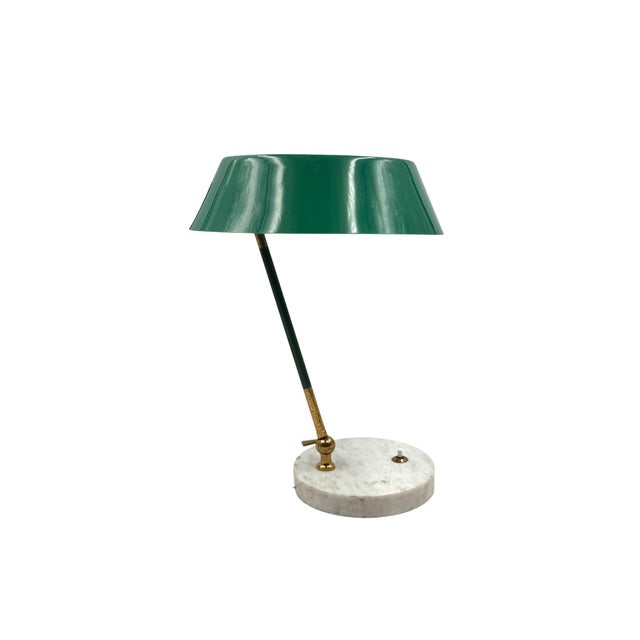 1960s Mid-Century Modern Green Table Lamp, Stilux Milano For Sale - Image 11 of 16
