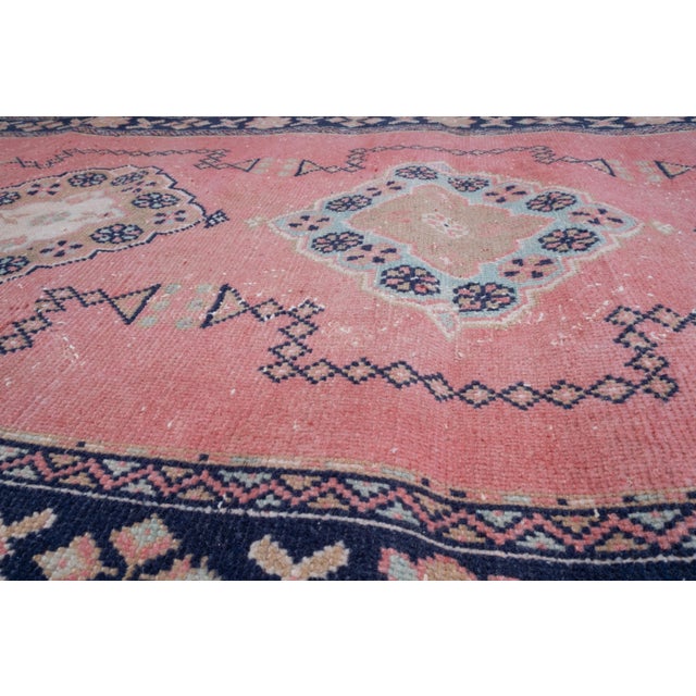 Overdyed Long and Wide Turkish Oushak Runner 4'7" X 11'10" For Sale - Image 10 of 13