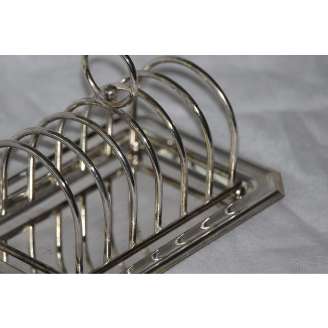 Silver Toast Rack with Tray, 1950s For Sale - Image 10 of 17