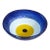 Middle Eastern Cobalt Blue Glass Bowl With Eye 4.75" D For Sale