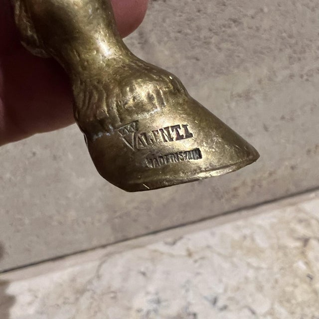 AMBIANIC presents Valenti Letter Opener Modernist design Spain maker stamped Solid Brass Equestrian Horse Hoof exquisite...