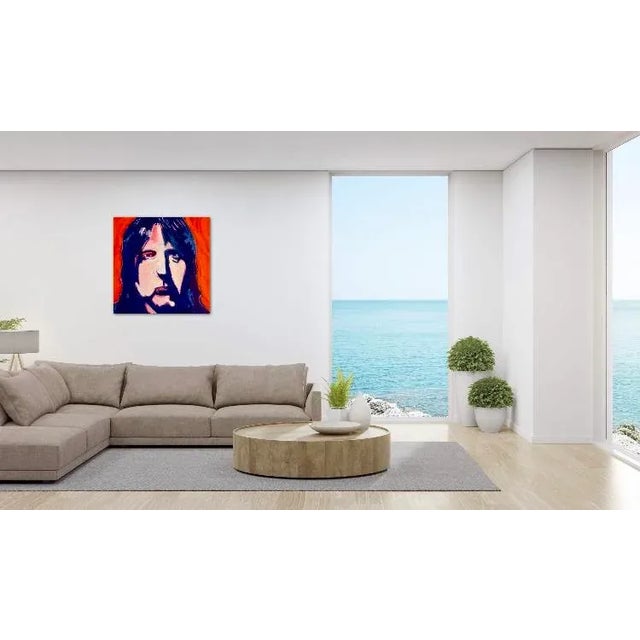 Modern Pop Art Portrait Oil Painting, Original For Sale - Image 9 of 12