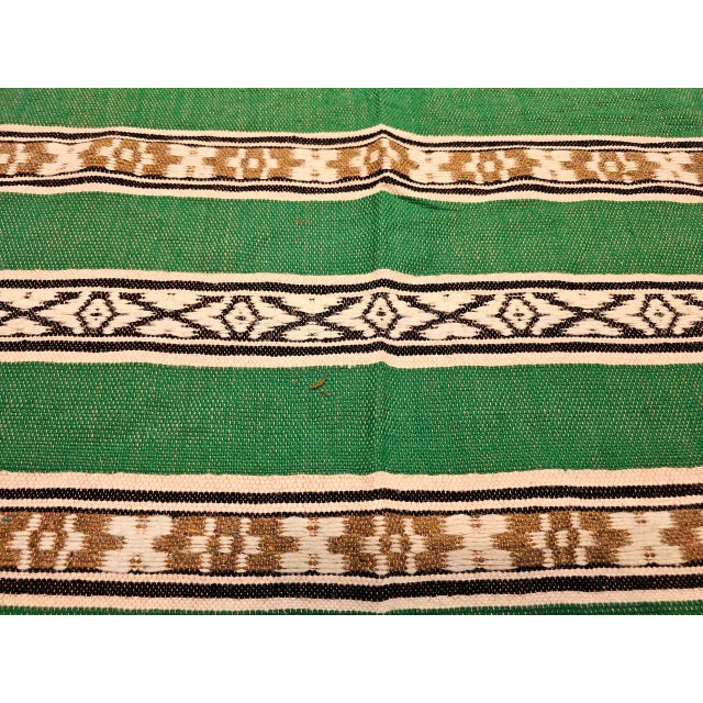 Vintage American Southwestern Blanket, Handwoven Wool, Stripe Pattern, 5x8 For Sale - Image 14 of 16