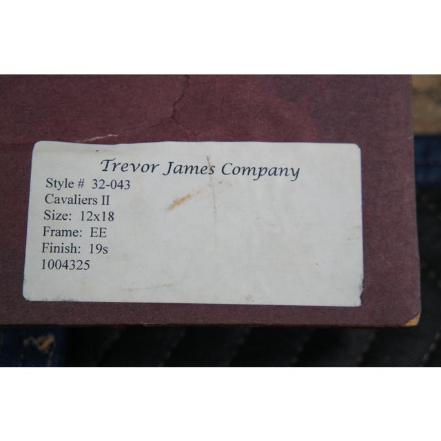 Trevor James Company Cavaliers Antiqued Etching Roman Horse Riding Framed 22" For Sale - Image 10 of 11