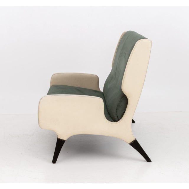 Wood Gio Ponti for Hotel Parco Dei Principi Two-Seat Sofa For Sale - Image 7 of 8