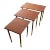 Danish Mid Century Modern Nesting Tables in Teak For Sale