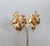 Mid-Century Modern Vintage 1950s Signed Napier Goldtone Leaf With Curled Stem Clip Earrings-2 Pieces For Sale - Image 3 of 7