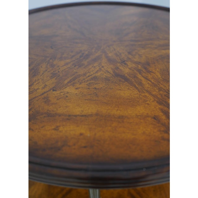 Theodore Alexander Theodore Alexander Althorp Mahogany and Brass Two-Tier Dumbwaiter Table For Sale - Image 4 of 13