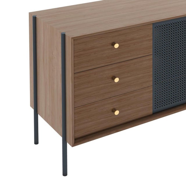 Not Yet Made - Made To Order Slate Grey Metal Gabin High Sideboard by Harto For Sale - Image 5 of 6