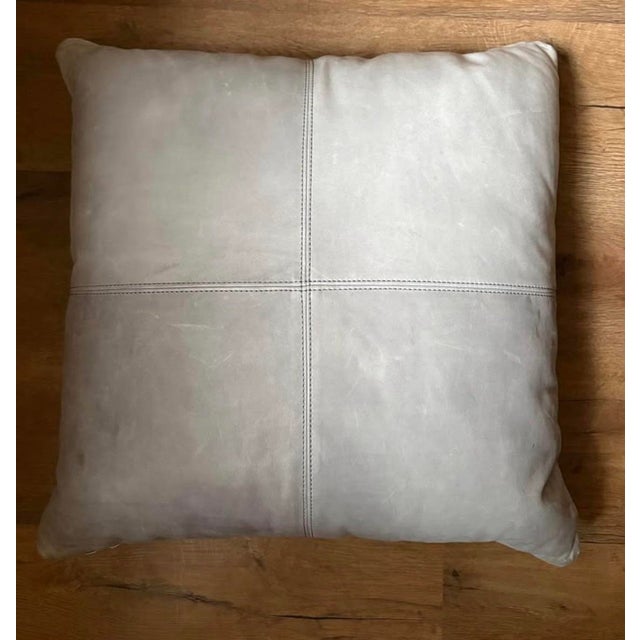 Lulu & Georgia Woven Blue Leather Decorative Pillow For Sale In Seattle - Image 6 of 9