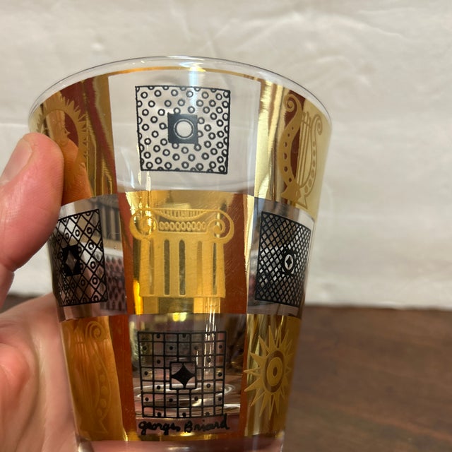 Georges Briard Mid Century Modern Flared Lowball Rocks Cocktail Glasses ...