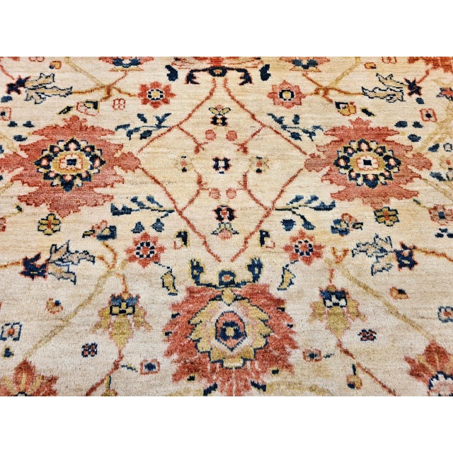 Vintage Persian Mahal Sultanabad Rug, Hand-Knotted, Allover Geometric Pattern For Sale - Image 9 of 12