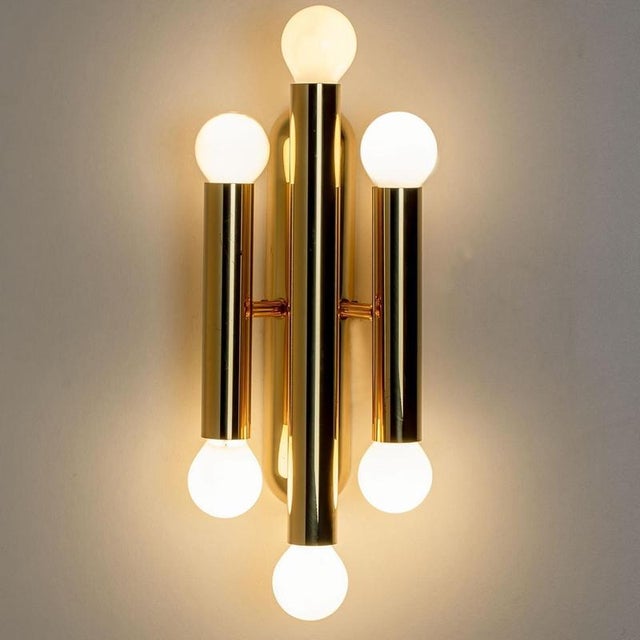 Gold Brass Wall Light by Sciolary, Italy, 1970s For Sale - Image 8 of 14