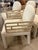 Textile Maitland Smith 4 Tessellated Stone Marble Arm Dining Chairs New Boucle Fabric For Sale - Image 7 of 12