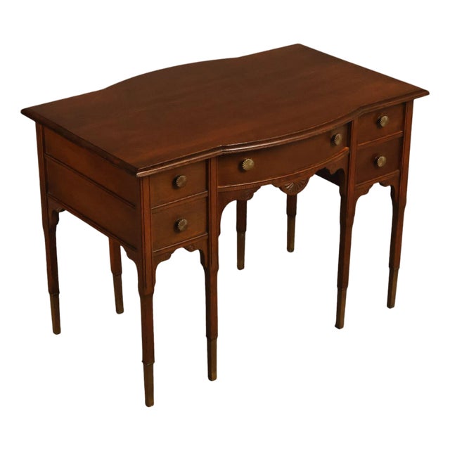 Antique Victorian Oak Partner's Writing Desk For Sale