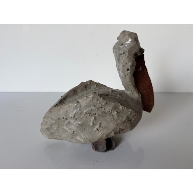 Vintage Handmade Studio Pottery Abstract Pelican Sculpture For Sale - Image 4 of 11