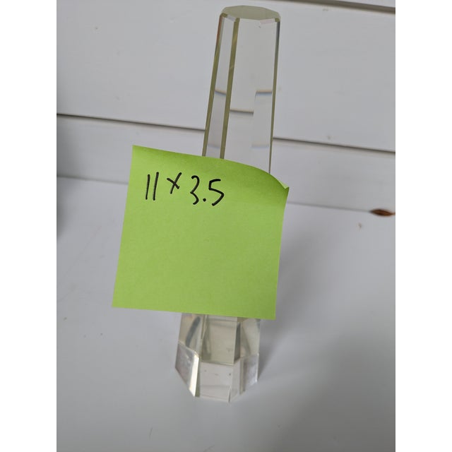 Large Mid 20th Century Crystal Glass Obelisk For Sale - Image 12 of 12