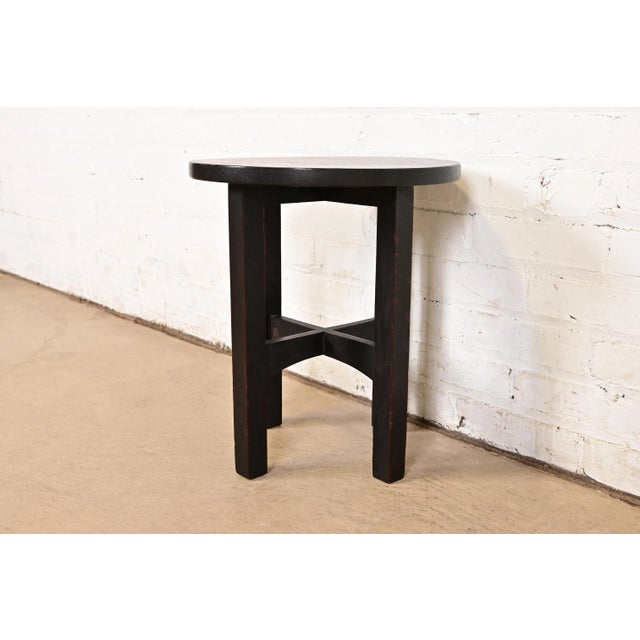 Mission Gustav Stickley Antique Mission Oak Arts & Crafts Tabouret Side Table, Circa 1905 For Sale - Image 3 of 8