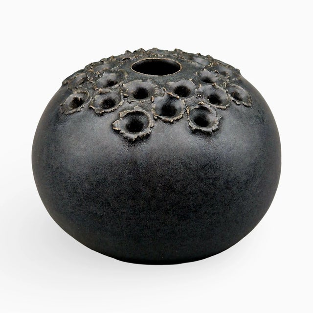 Brutalist Ikebana Vase by Aage Würtz for Studiokeramik, Denmark, 1960s For Sale - Image 9 of 10