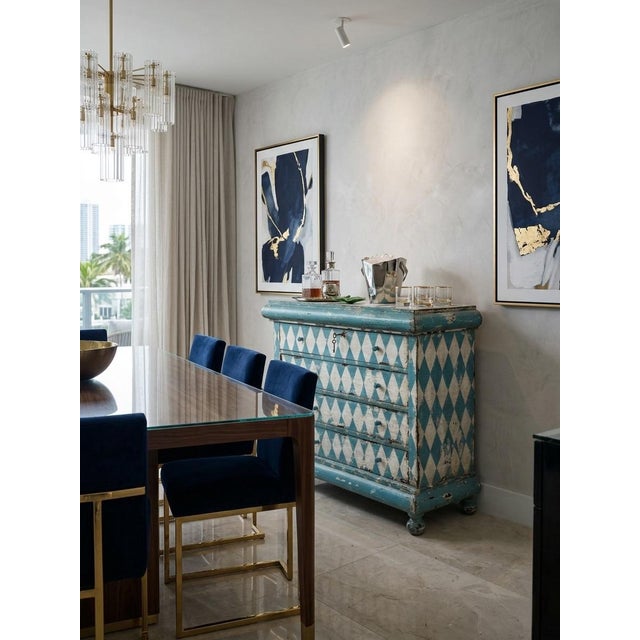 Vintage Italian Hand-Painted Harlequin Commode – Distressed Gustavian Style For Sale - Image 9 of 10