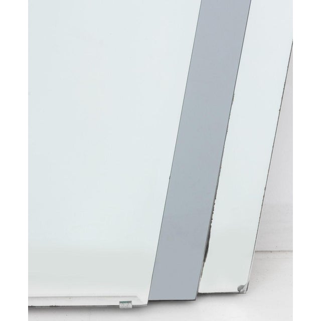 Skyscraper Style Fan Form Beveled Glass Mirror For Sale - Image 4 of 5