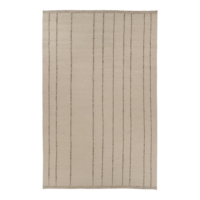Rug & Kilim’s Oversized Contemporary Textural Flatweave in Beige and Cream Tones For Sale