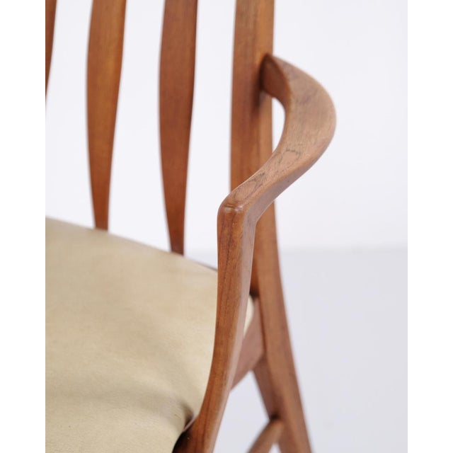 Wood Eva Dining Chairs with Armchairs by Niels Koefoed, 1960s, Set of 8 For Sale - Image 7 of 15