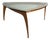 Italian Sculptural Geometric Oak and Glass Table, 1980s For Sale