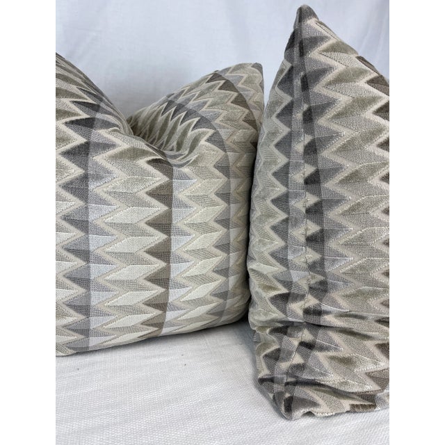 Transitional Bailey & Griffin "Eremito Velvet" 22" Pillows-A Pair For Sale - Image 3 of 4