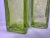 Mid 20th Century Art Glass MCM Vibrant Green Vintage Crackle Finish Rectangular 10" Vases-Pair! For Sale - Image 5 of 10