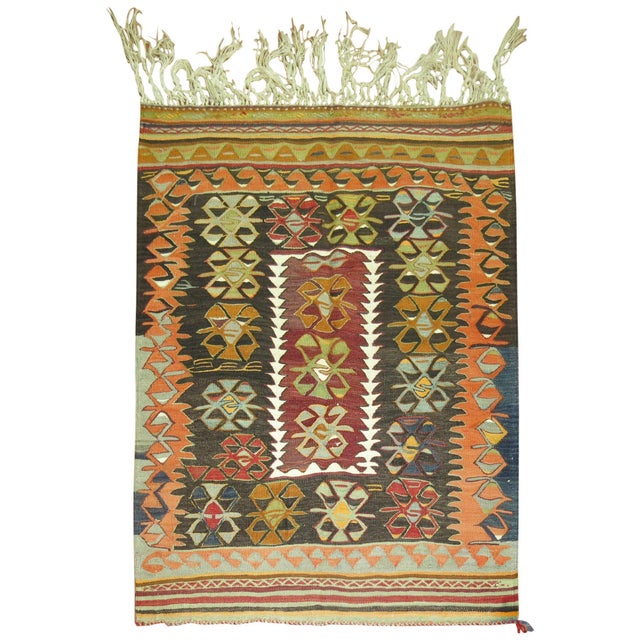 A mid-20th century Turkish flat-weave Kilim.