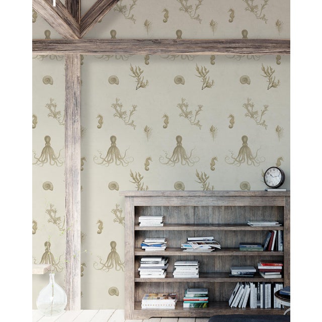 Soicher Marin Sea Life Wallpaper in Sand - 3 Panels | Chairish