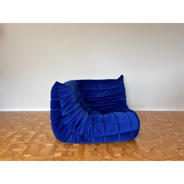 Mid-Century Modern Togo Corner Sofa and Ottoman by Michel Ducaroy for Ligne Roset, Set of 2 For Sale - Image 3 of 13