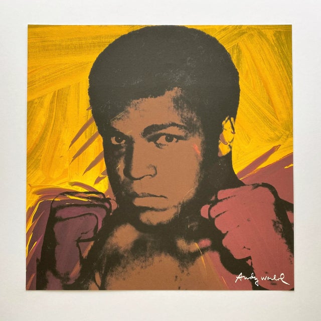 Contemporary Andy Warhol Vintage 1986 Limited Edition Large Fine Art Lithograph Print " Muhammad Ali " 1977 For Sale - Image 3 of 12