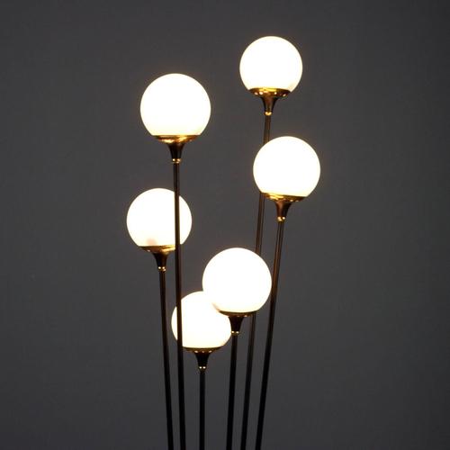 Vintage Floor Lamp in Marble and Brass, 1960s For Sale - Image 3 of 11