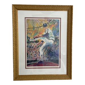 1980s “Gaylord Perry” 1982 Lithograph by LeRoy Neiman – Hand Signed – 39” X 30” Framed