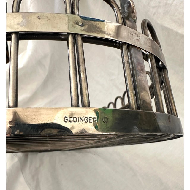 Metal Vintage Godinger Silver Scalloped Edge Tray For Sale - Image 7 of 7