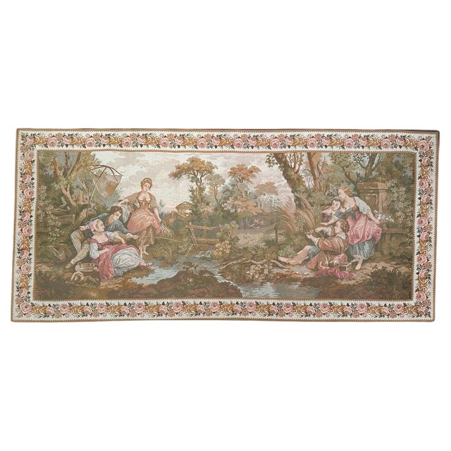 Vintage Aubusson French Jaquar Tapestry, 1960s For Sale