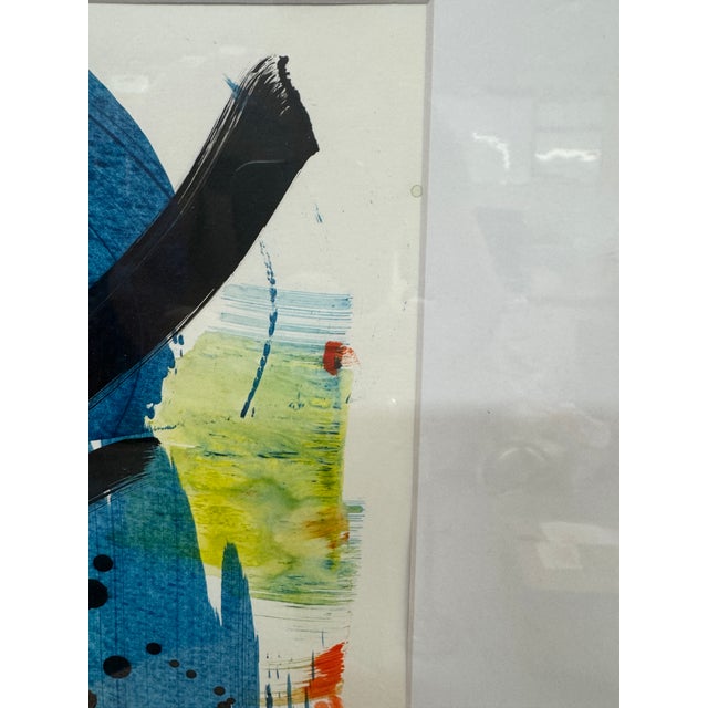 Blue Isabel Wyatt Blue Swoosh Original Painting, Signed For Sale - Image 8 of 12