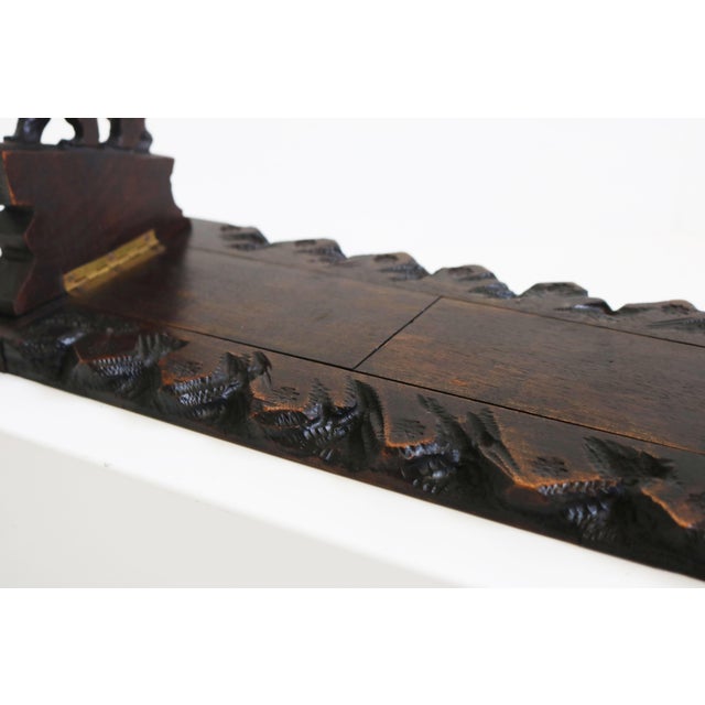 Wood Antique Black Forest Bear Bookcase, 1890 For Sale - Image 7 of 11
