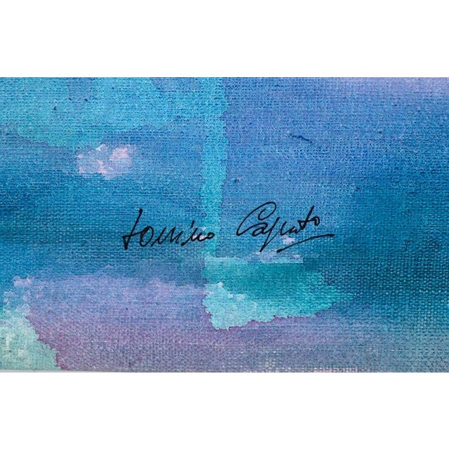 Postmodern Tonino Caputo, Large Oil Painting Italian Synagogue Rome Antonio Caputo Architecture Judaica For Sale - Image 3 of 13