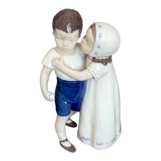 1950s Bing and Grondahl “Love Refused” Girl Kissing Boy For Sale