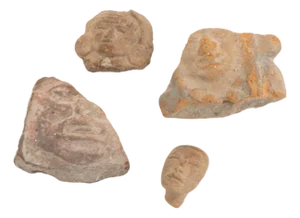 Pre-Columbian Terracotta Clay Figural Fragments, 4