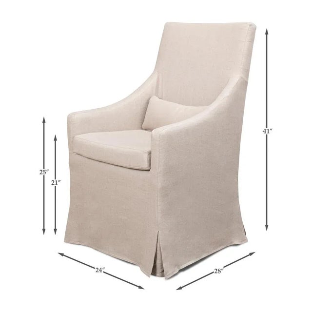 Linen Dining Chair For Sale - Image 11 of 11