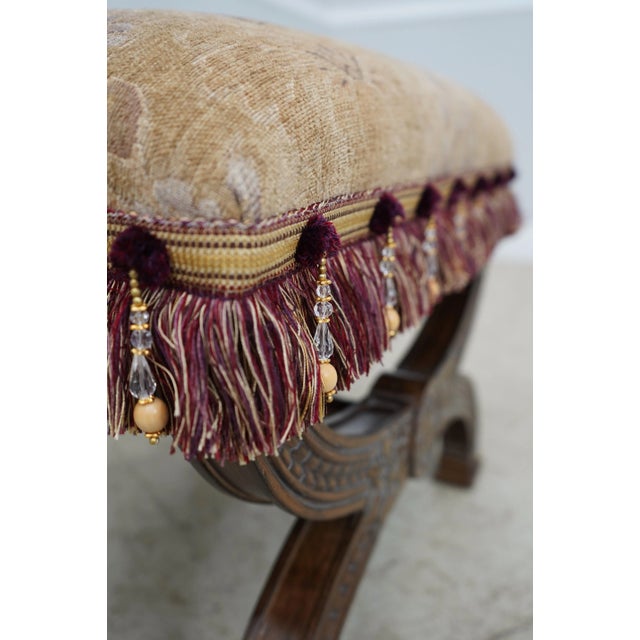 Jeffco Italian Regency Style X Base Bench or Stool For Sale - Image 4 of 12