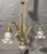 Vintage Art Nouveau Ceiling Lamp with Glass Shades, France, 1910s For Sale - Image 4 of 9