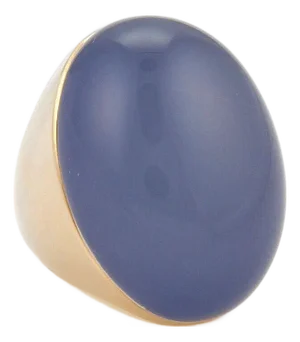 Roberto Coin 18k Rose Gold Chalcedony Dome Ring - Size 7